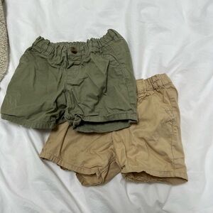 H&M Kids Green and Tan Shorts Set